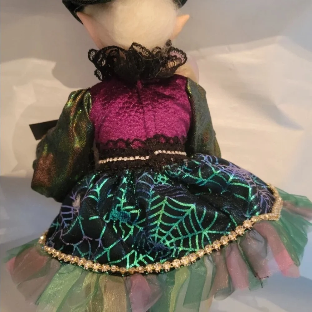16” Halloween Elf Doll Mantel Shelf Decor Butterfly Rhinestones by Nicole Miller